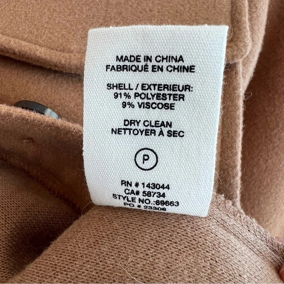 Avec Les Filles Classic Camel Shirt Jacket XS Contemporary Neutrals Minimalist - Picture 6 of 6